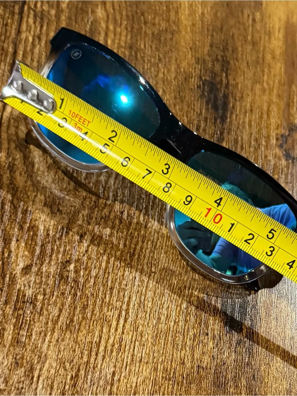 Blenders Eyewear Men's Black Frame Blue Mirror Sunglasses